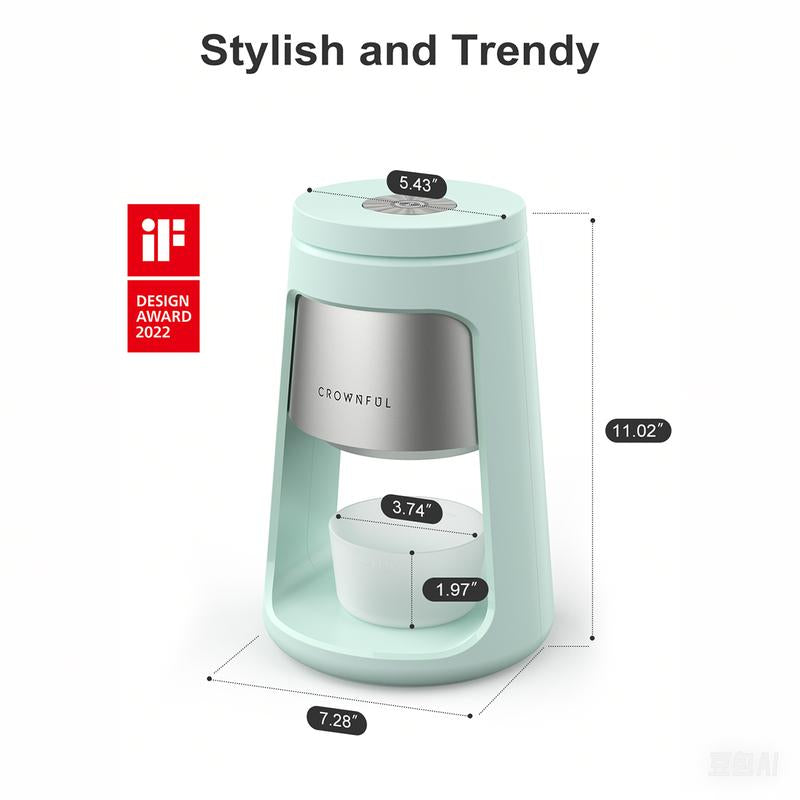 CROWNFUL Shaved Ice Machine, Snow Cone Machine with 2 Ice Cups, Ice Shaver Machine, Easy to DIY with Snow Cone Syrup at Home