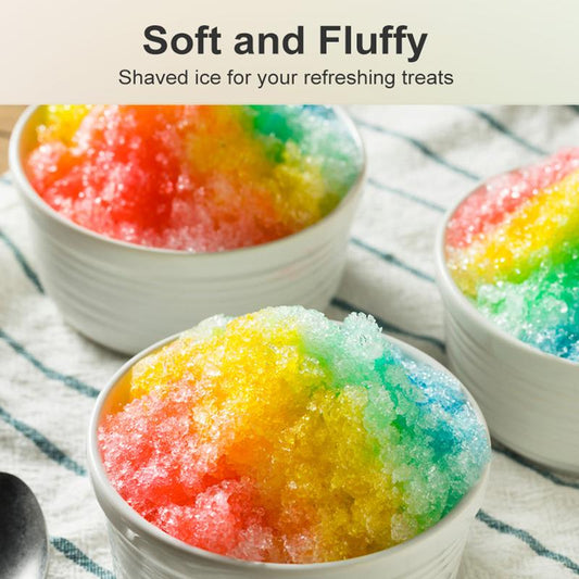 CROWNFUL Shaved Ice Machine, Snow Cone Machine with 2 Ice Cups, Ice Shaver Machine, Easy to DIY with Snow Cone Syrup at Home